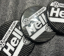 Load image into Gallery viewer, x2 Carbon Fiber VW MotorSport by Hella HeadLight Covers Volkswagen
