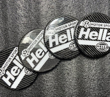 Load image into Gallery viewer, x2 Carbon Fiber VW MotorSport by Hella HeadLight Covers Volkswagen
